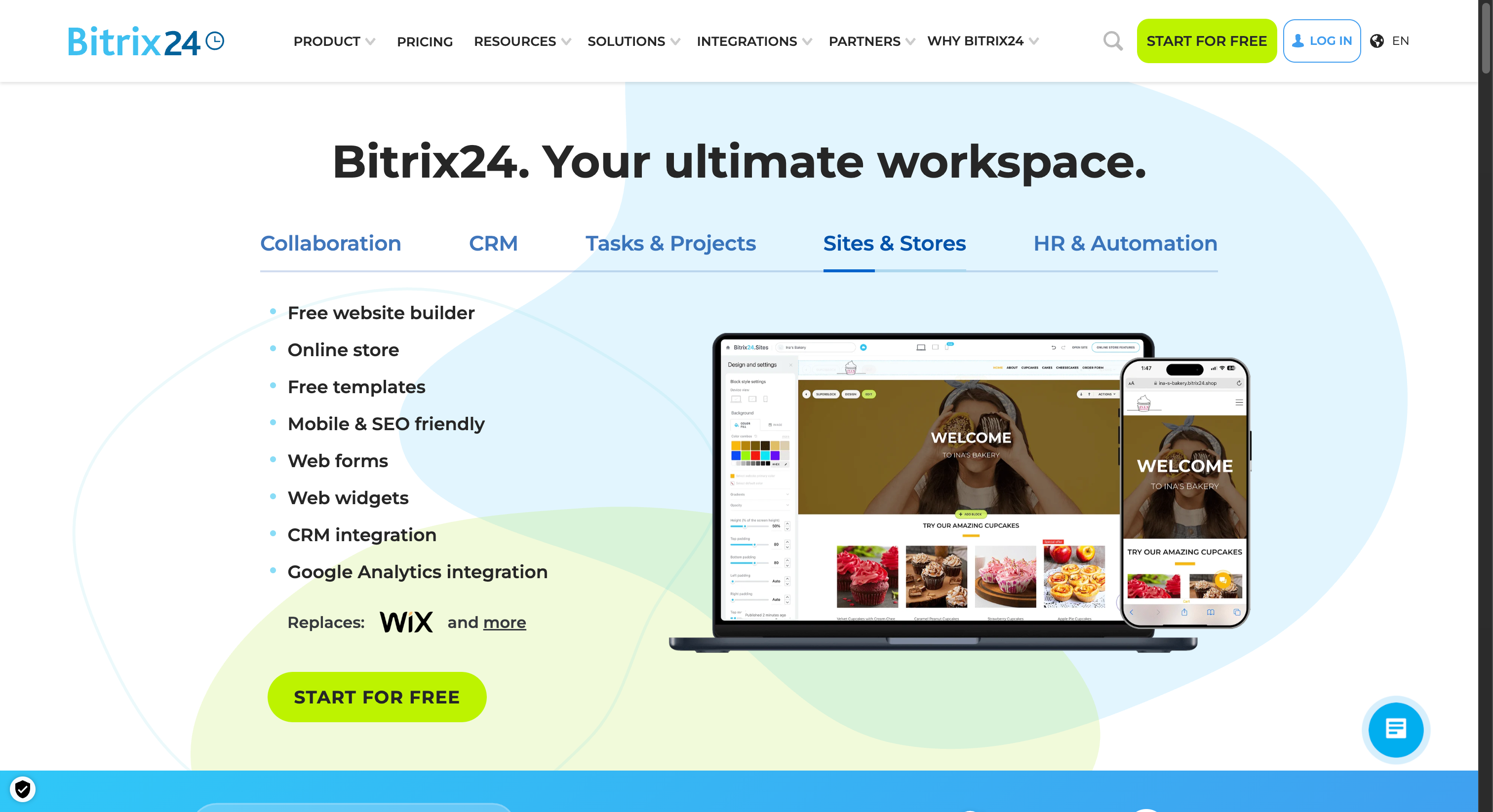 Screenshot: Bitrix24 (bitrix24.com, April 2026)